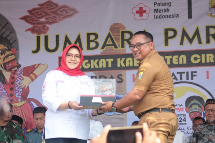 Pemkab Cirebon Kampanyekan Konsumsi Tablet Tambah Darah di Jumbara&nbsp;PMR-PMI