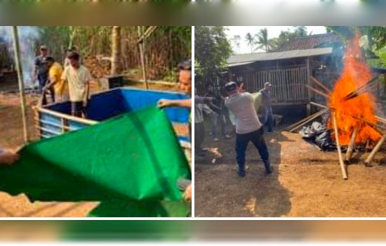 Polres Malang Bakar Kalangan Perjudian 303 Sabung&nbsp;Ayam