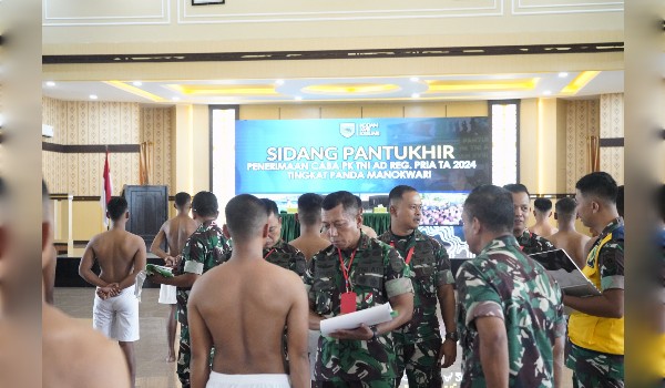 Pimpin Sidang Caba PK TNI AD, Tingkat Panda, Pangdam Kasuari Komitmen Hasilkan Prajurit&nbsp;Berkualitas