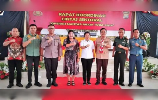 Bupati Nias Selatan Hadiri Rakor Pelaksanaan Operasi ” Mantap Praja Toba – 2024 ” Oleh Polres&nbsp;Nisel
