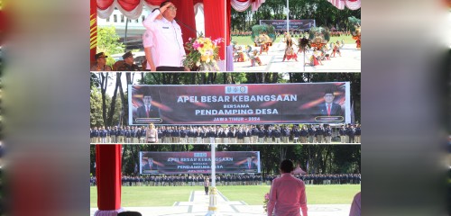 Ribuan Pendamping Desa dari 15 Daerah di Jatim Ikuti Apel Kebangsaan di Alun-alun&nbsp;Bojonegoro